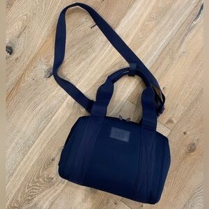 Dagne Dover Landon Small Neoprene Carryall Duffle Bag navy blue
